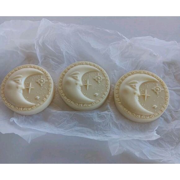 Handcrafted Art Soap Half Moon Starry Universe Celestial 4 Oz. Each Lot of 3 - Picture 1 of 6